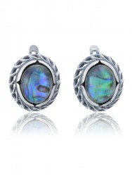 Серьги "Винтаж Дуо" 5897s1SerPerlZel165g1084