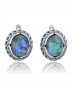 Серьги "Винтаж Дуо" 5897s1SerPerlZel165g1084