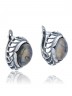 Серьги "Винтаж Дуо" 5897s1SerPerlZel165g1084