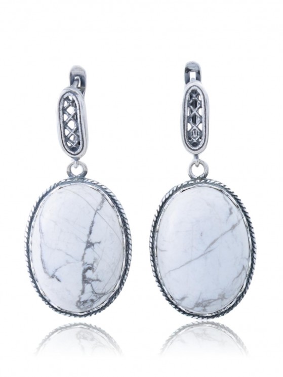 Серьги "Винтаж Дуо" 6374s1SerKakhBel215g019