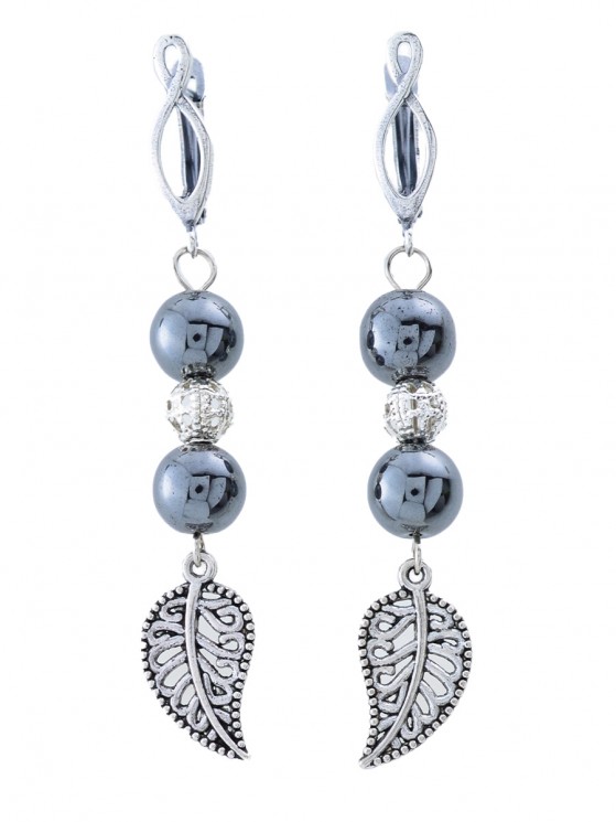 Серьги "Rock leaf" 7274SerGemaChe350RL