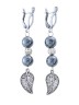 Серьги "Rock leaf" 7274SerGemaChe350RL