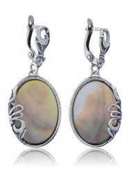Серьги "Винтаж Дуо" 5848s1SerPerlBzh215g766