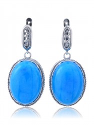 Серьги "Винтаж Дуо" 6478s1SerAkvaGol265g019