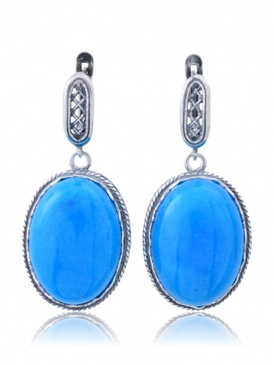 Серьги "Винтаж Дуо" 6478s1SerAkvaGol265g019