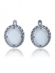 Серьги "Винтаж Дуо" 5898s1SerPerlBel165g1084