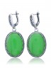 Серьги "Винтаж Дуо" 6376s1SerKoshZel215g019