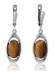 Серьги "Винтаж Дуо" 5267s1SerTigrKor145p299