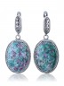 Серьги "Винтаж Дуо" 6480s1SerTsoiZel265g019