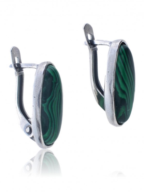 Серьги "Винтаж Дуо" 5012s1SerMalaZel145g989