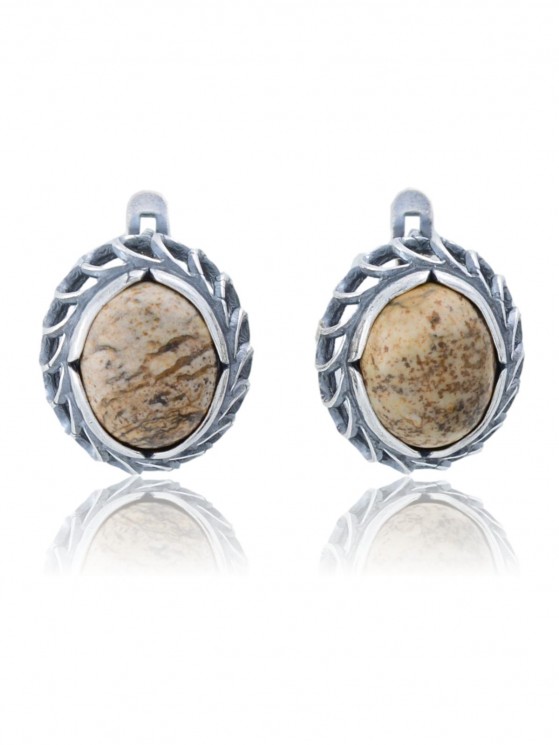 Серьги "Винтаж Дуо" 5900s1SerYashBzh165g1084