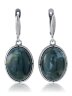 Серьги "Винтаж Дуо" 5132s1SerAgatZel165g1127