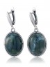Серьги "Винтаж Дуо" 5132s1SerAgatZel165g1127