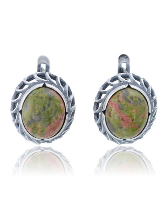 Серьги "Винтаж Дуо" 5901s1SerUnakZel165g1084