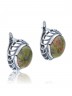 Серьги "Винтаж Дуо" 5901s1SerUnakZel165g1084