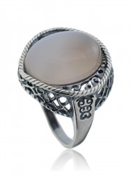 Кольцо "Винтаж Дуо" 5593s2KolAgatSer85p165