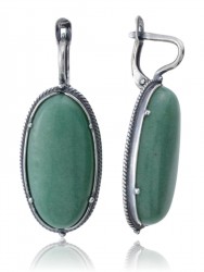 Серьги "Винтаж Дуо" 5852s1SerNefrZel235g180