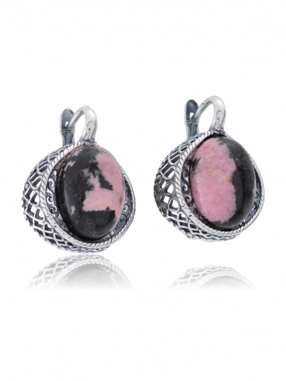 Серьги "Винтаж Дуо" 5594s1SerRodoRoz165p165