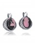 Серьги "Винтаж Дуо" 5594s1SerRodoRoz165p165