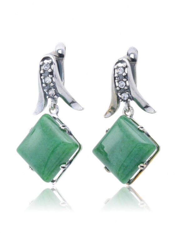 Серьги "Винтаж Дуо" 6180s1SerKhriZel185g082