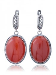 Серьги "Винтаж Дуо" 6483s1SerSerdKor265g019