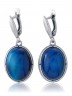 Серьги "Винтаж Дуо" 5134s1SerAgatSin165g1127