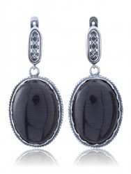 Серьги "Винтаж Дуо" 6380s1SerKoshChe215g019