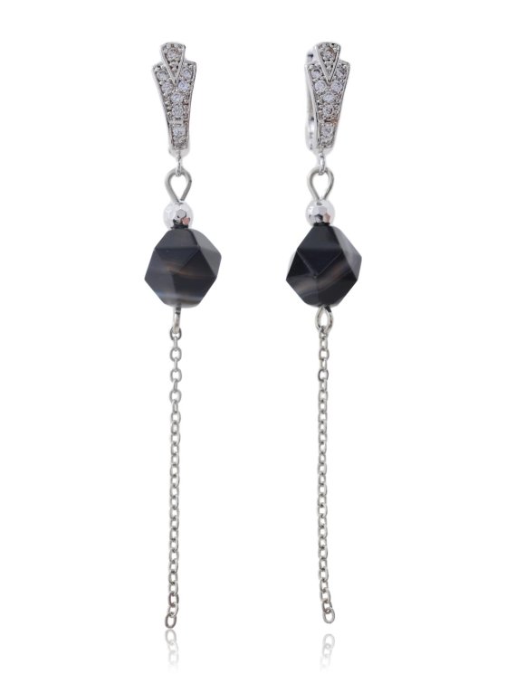 Серьги "Флеш Асти" 7022SerAgaChe100FlashAst
