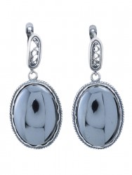 Серьги "Винтаж Дуо" 6484s1SerGemaChe255g019