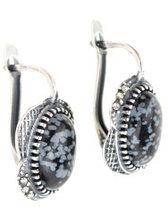 Серьги "Винтаж Дуо" 4140SerObsChe150g674