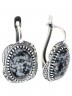 Серьги "Винтаж Дуо" 4140SerObsChe150g674