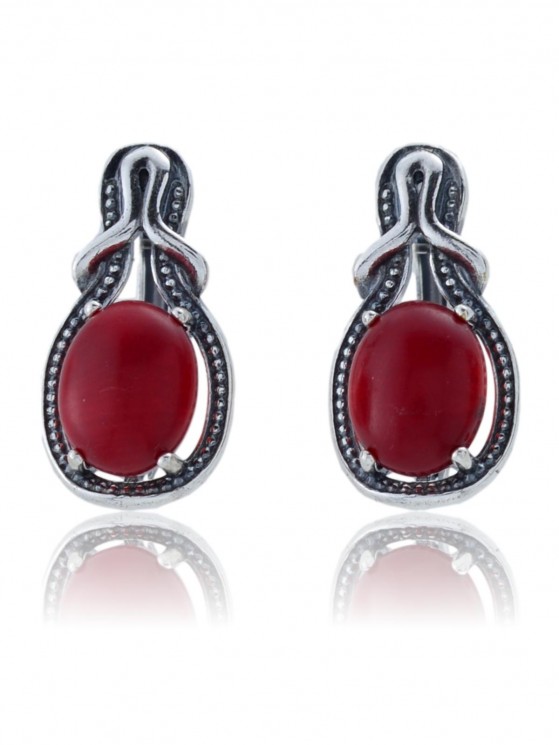 Серьги "Винтаж Дуо" 5546s1SerKoraKra235p056