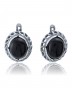 Серьги "Винтаж Дуо" 5904s1SerAgatChe165g1084