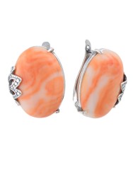 Серьги "Винтаж Дуо" 7412s1SerKoraOra255g1222