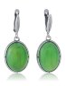 Серьги "Винтаж Дуо" 5136s1SerAgatZel165g1127