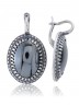 Серьги "Винтаж Дуо" 5597s1SerGemaChe165p334