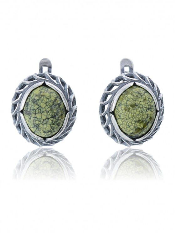 Серьги "Винтаж Дуо" 5905s1SerZmeeZel165g1084