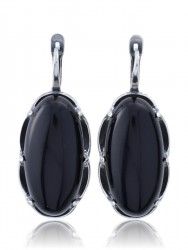 Серьги "Винтаж Дуо" 6383s1SerAgatChe215g1376