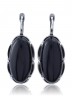 Серьги "Винтаж Дуо" 6383s1SerAgatChe215g1376