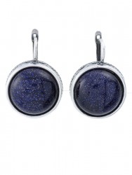 Серьги "Винтаж Дуо" 6487s1SerAvanSin255g050