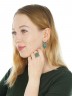 Серьги "Винтаж Дуо" 5599s1SerNefrZel165p334