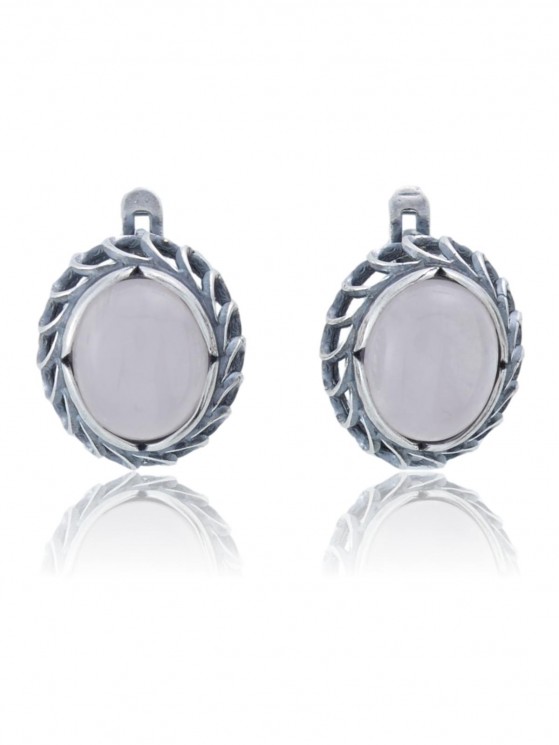 Серьги "Винтаж Дуо" 5907s1SerKvarRoz165g1084