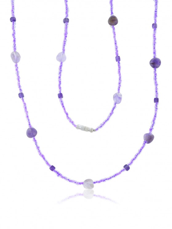 Чокер "Stone Beads" 6268ChoAmetFia300StBds
