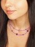 Чокер "Stone Beads" 6268ChoAmetFia300StBds