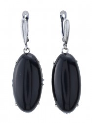 Серьги "Винтаж Дуо" 6839s1SerAgatChe225p205