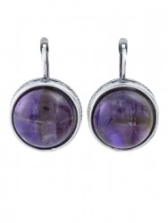 Серьги "Винтаж Дуо" 6488s1SerAmetFia255g050