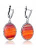 Серьги "Винтаж Дуо" 5139s1SerAgatOra165g1127